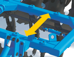 Межрядное пространство увеличено до 900 мм