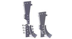 Возможность комплектования литыми стойками и башмаком